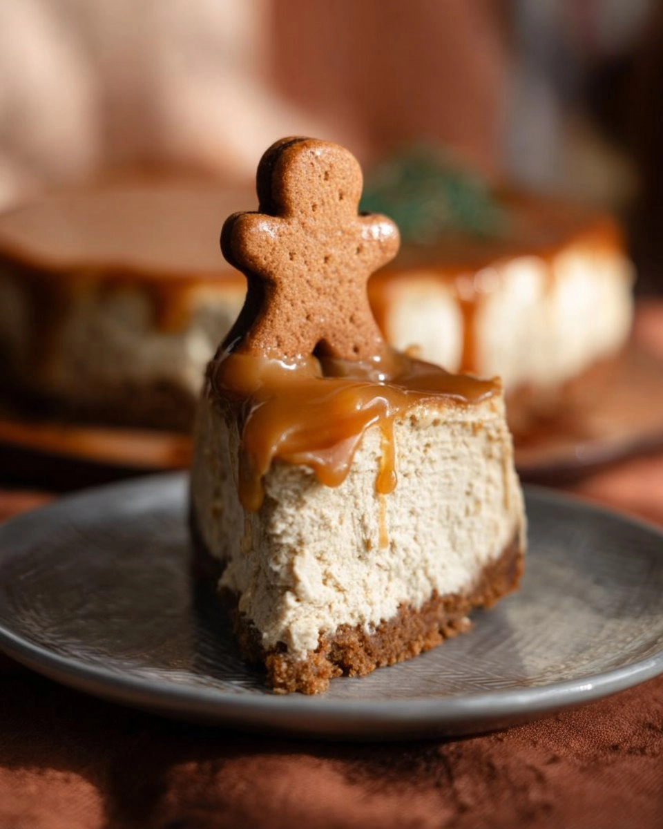 Valentine Gingerbread Caramel Cheesecake