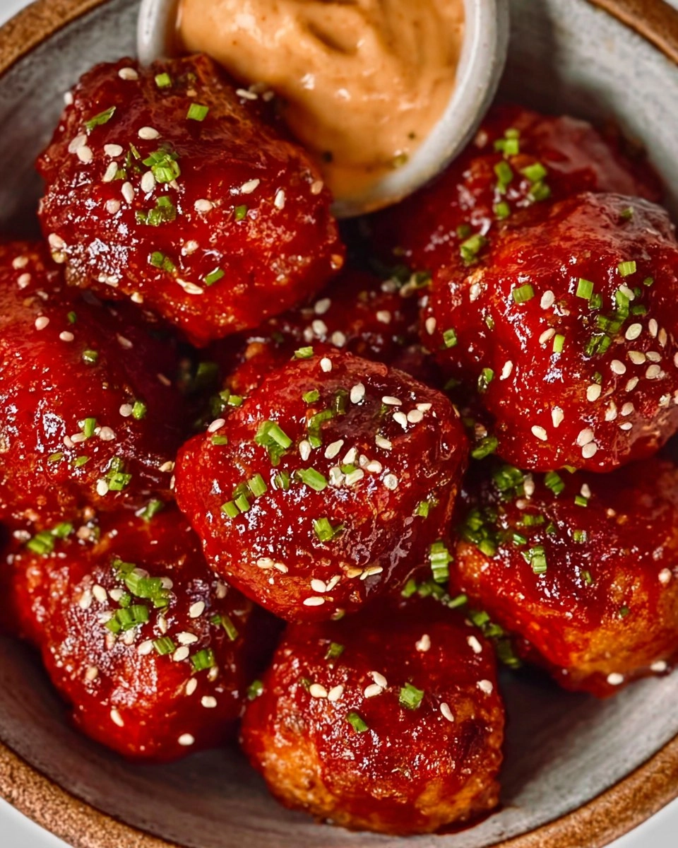 Valentine Korean BBQ Meatballs and Spicy Mayo Dip