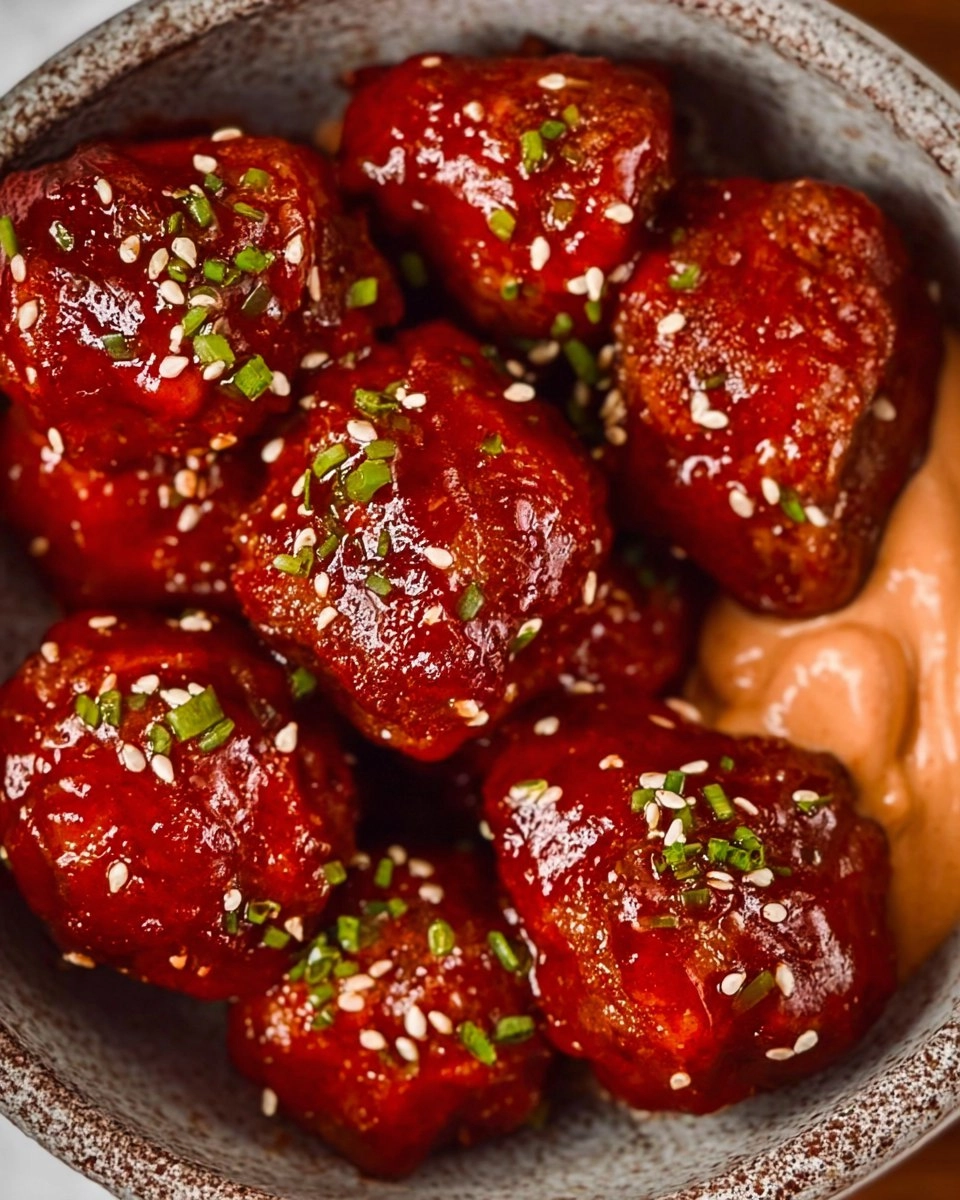 Valentine Korean BBQ Meatballs and Spicy Mayo Dip