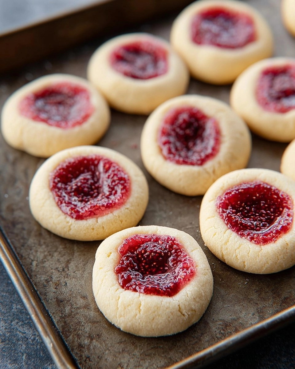 Valentine Raspberry Thumbprint Cookies