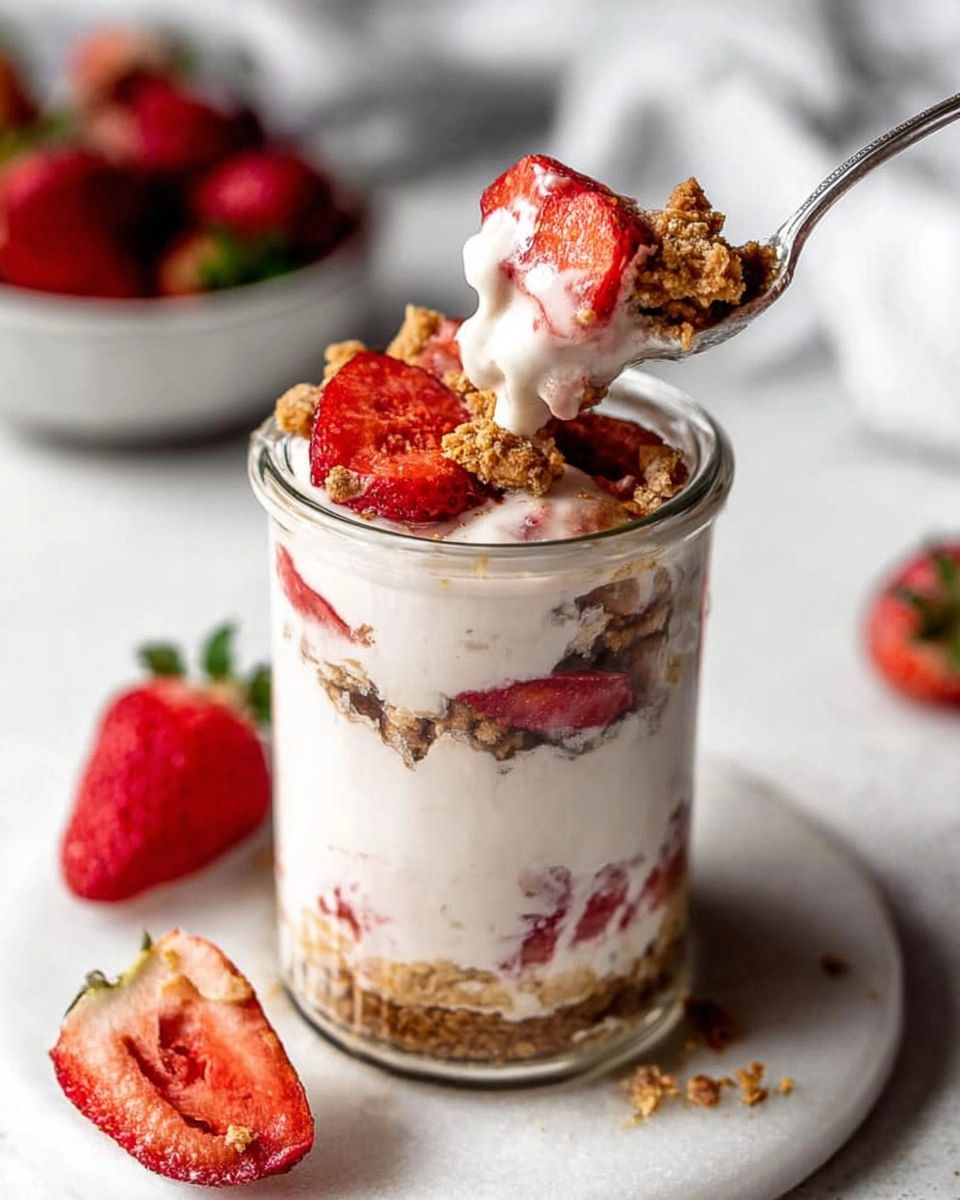 Valentine Strawberry Cheesecake Overnight Oats 106 Valentine Strawberry Cheesecake Overnight Oats