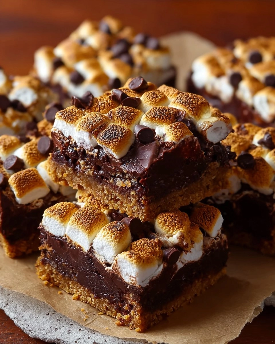 ValentineSmores Gingerbread Cookie Bars