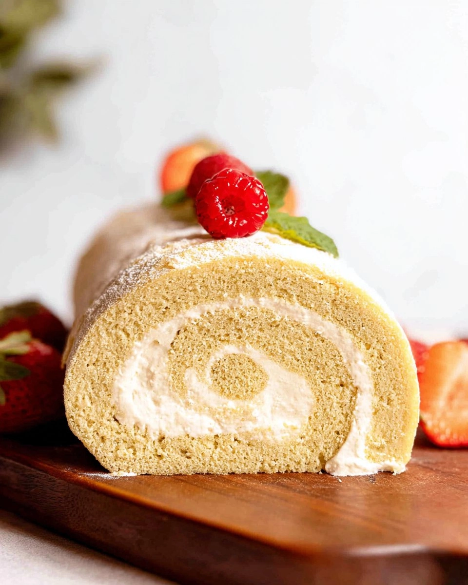 Vanilla Swiss Roll Cake