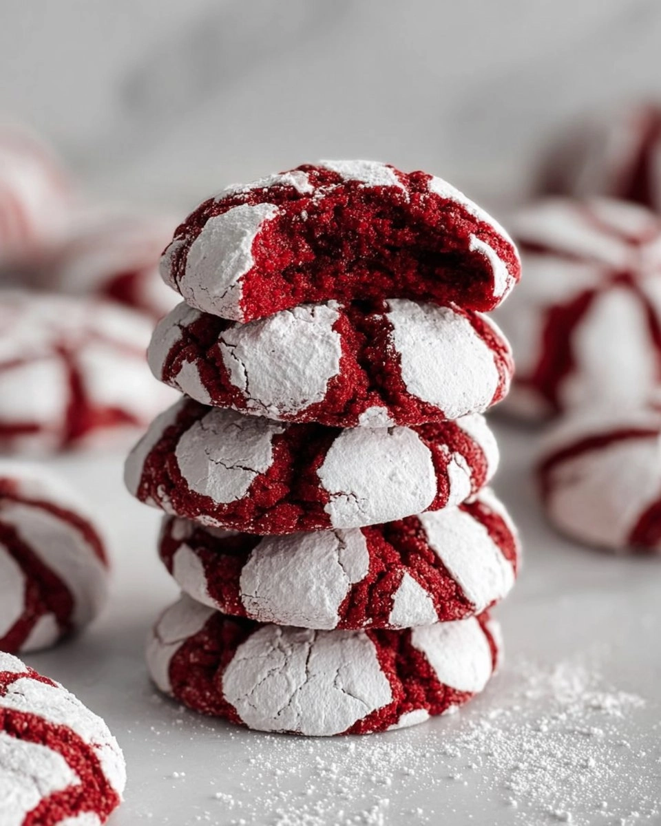 Christmas Red Velvet Crinkle Cookies 105 Christmas Red Velvet Crinkle Cookies