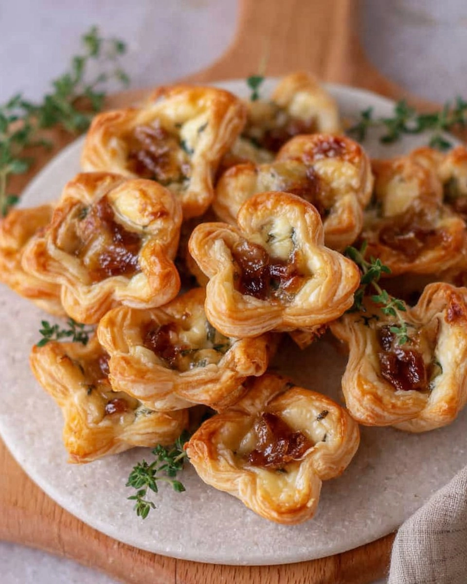 Brie and Fig Jam Puff Pastry Cups