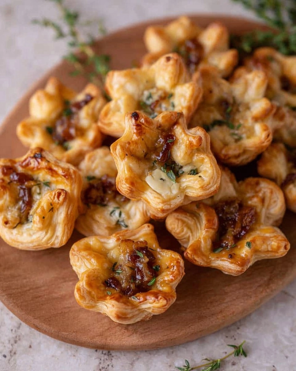 Brie and Fig Jam Puff Pastry Cups