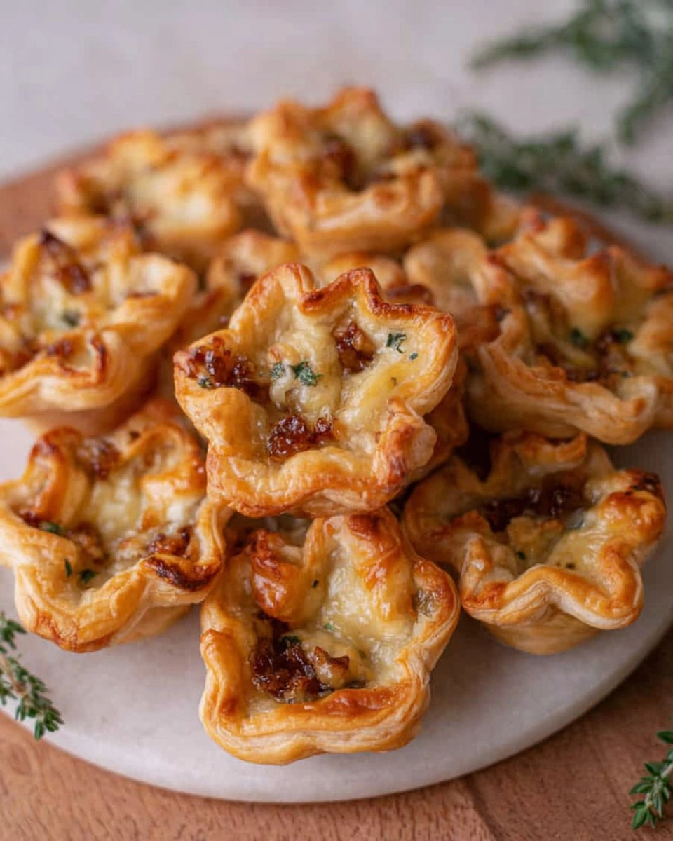 Brie and Fig Jam Puff Pastry Cups