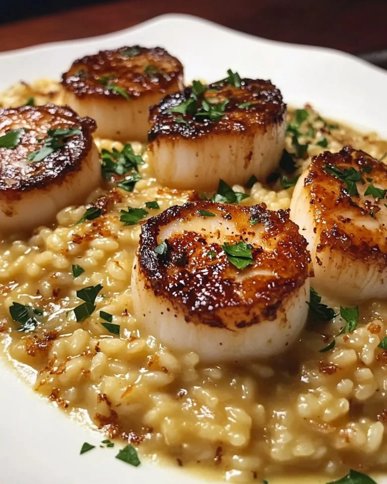 Champagne-Risotto-with-Brown-Butter-Scallops-Recipe