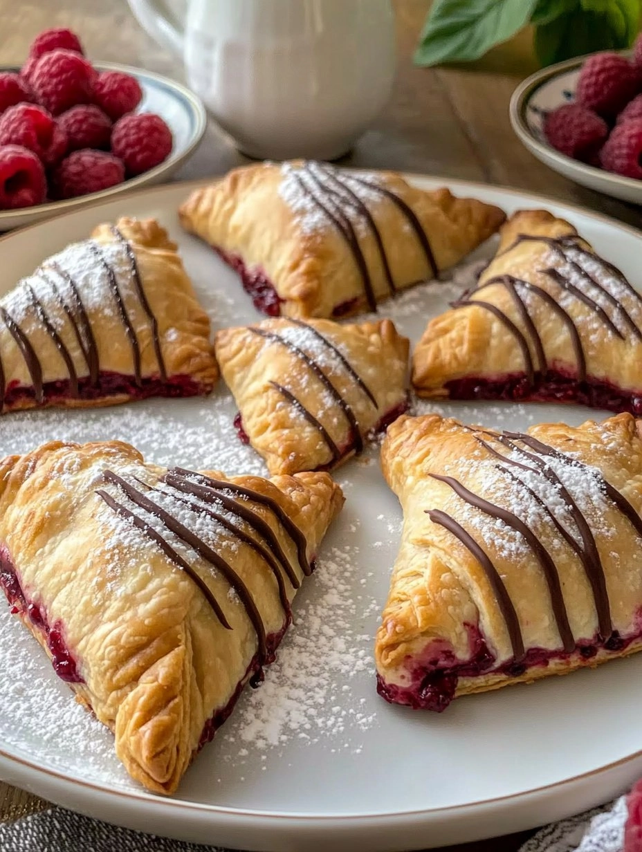 Chocolate Raspberry Cheesecake Turnovers