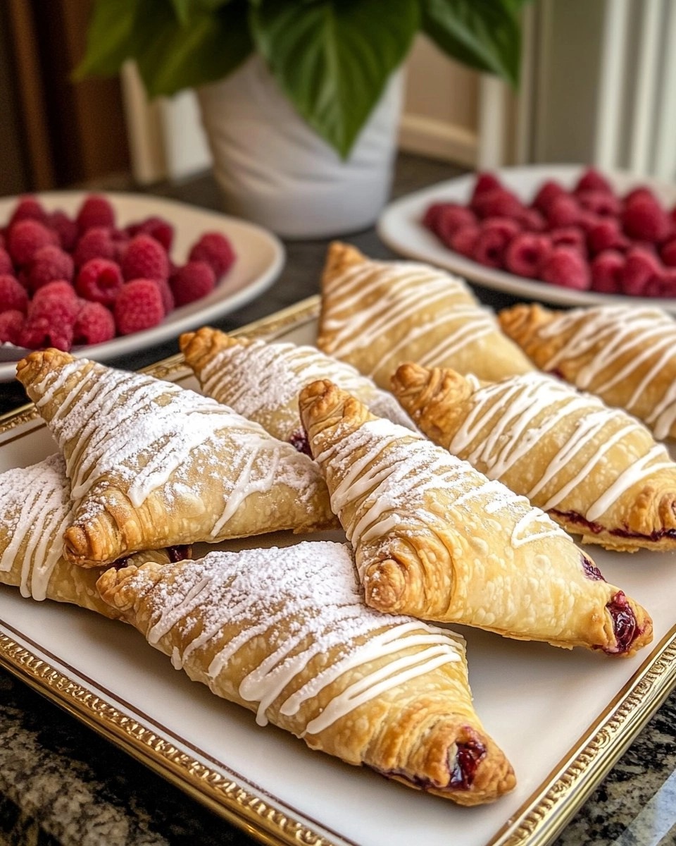 Chocolate Raspberry Cheesecake Turnovers