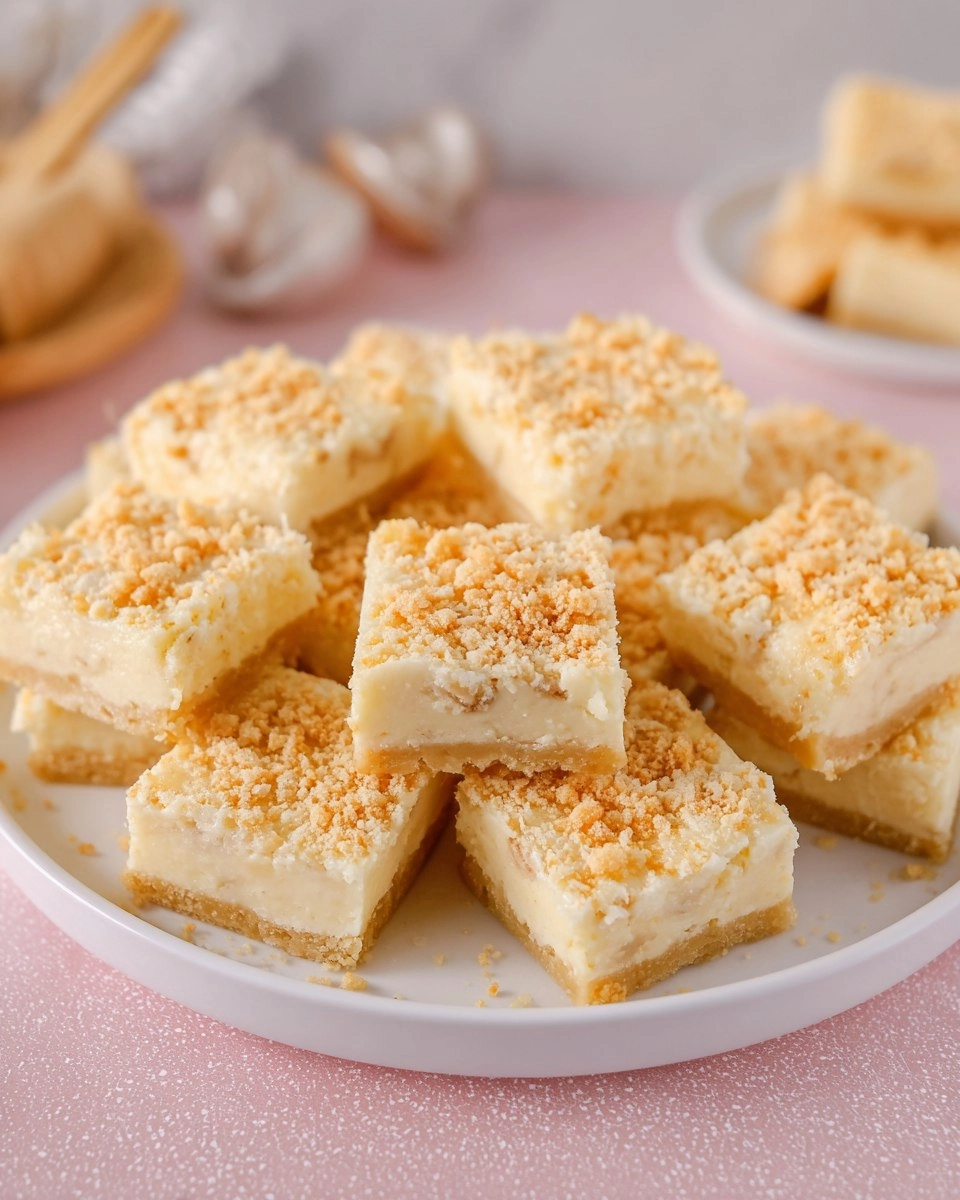 Easy Banana Pudding Fudge Squares with a Nilla Wafer Crunch