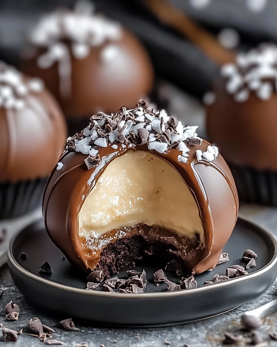 Easy Caramel Chocolate Mousse Domes 
