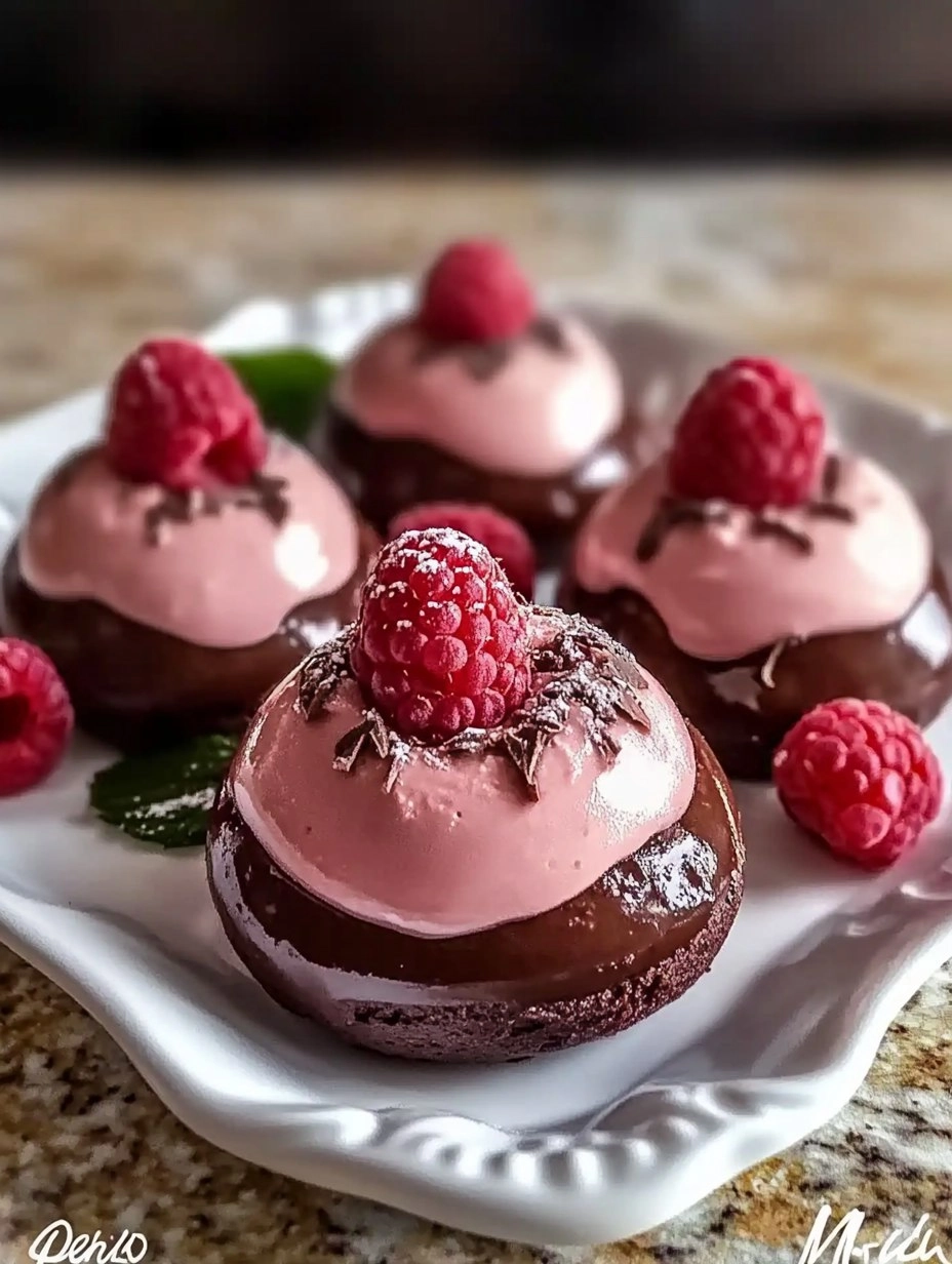 Easy Chocolate Raspberry Mousse Domes