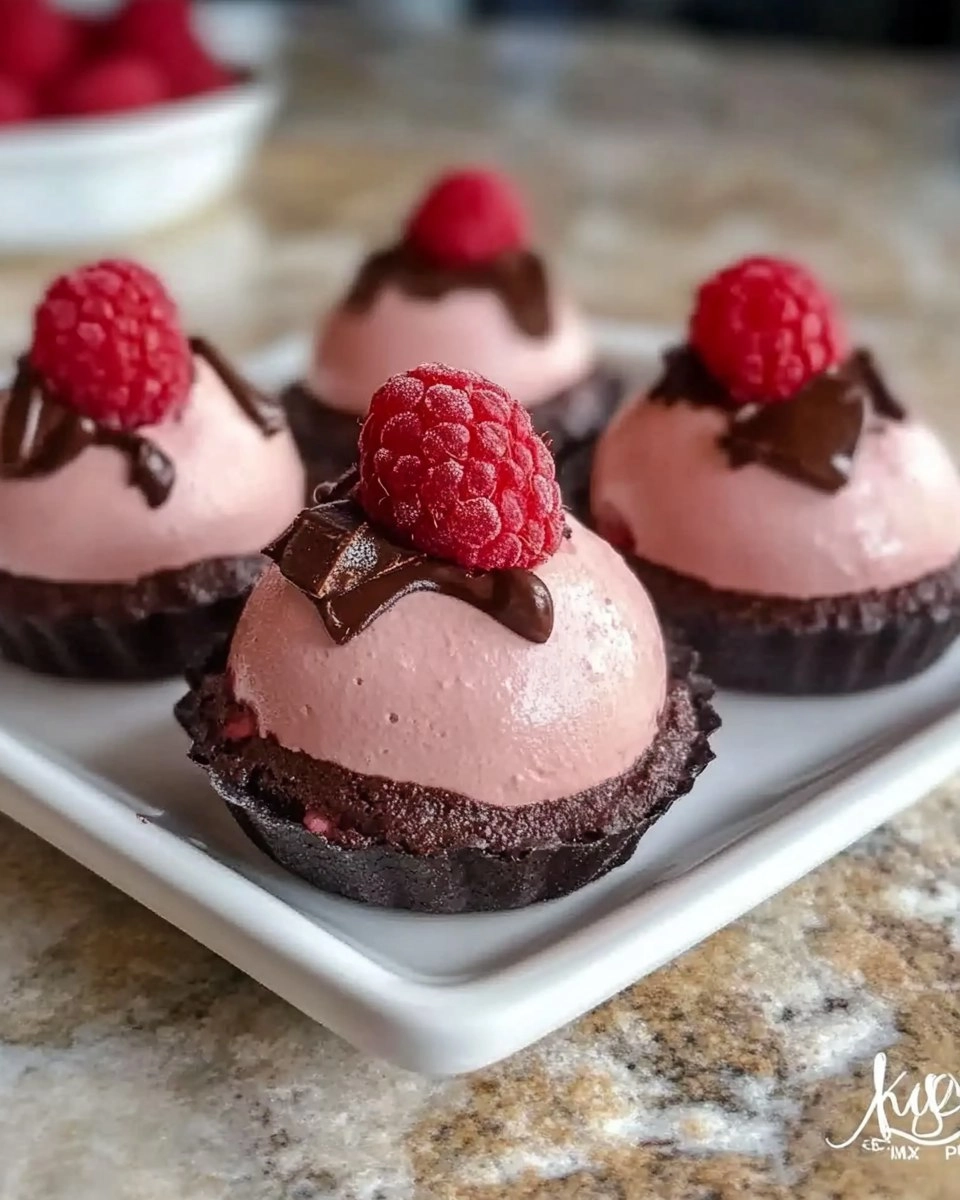 Easy Chocolate Raspberry Mousse Domes