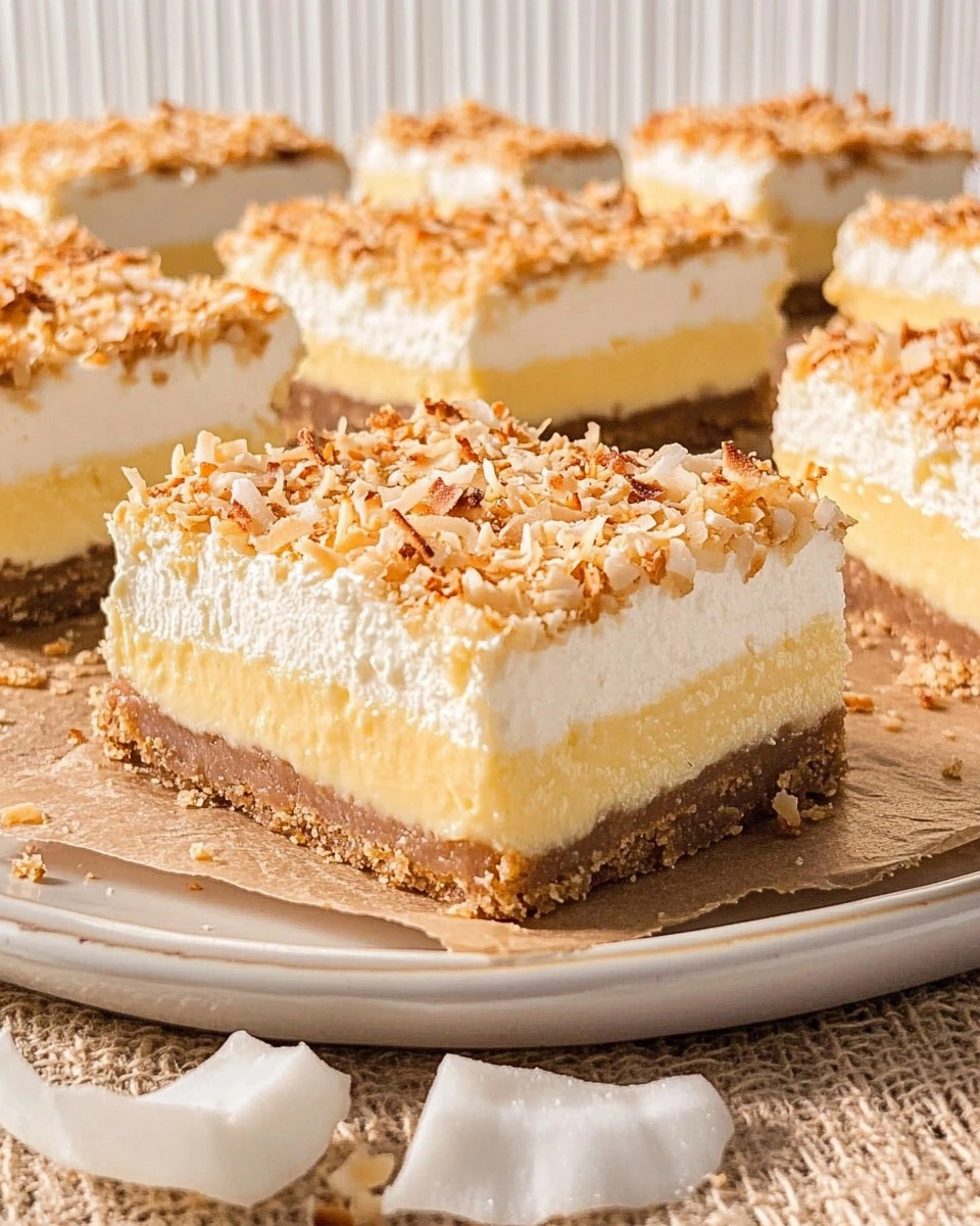 Easy Coconut Cream Cheesecake Bars for Tropical Dessert Lovers