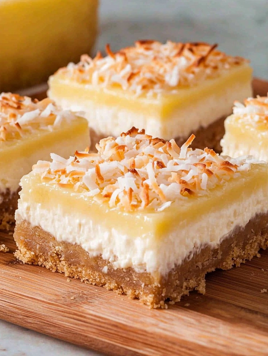 Easy Coconut Cream Cheesecake Bars for Tropical Dessert Lovers