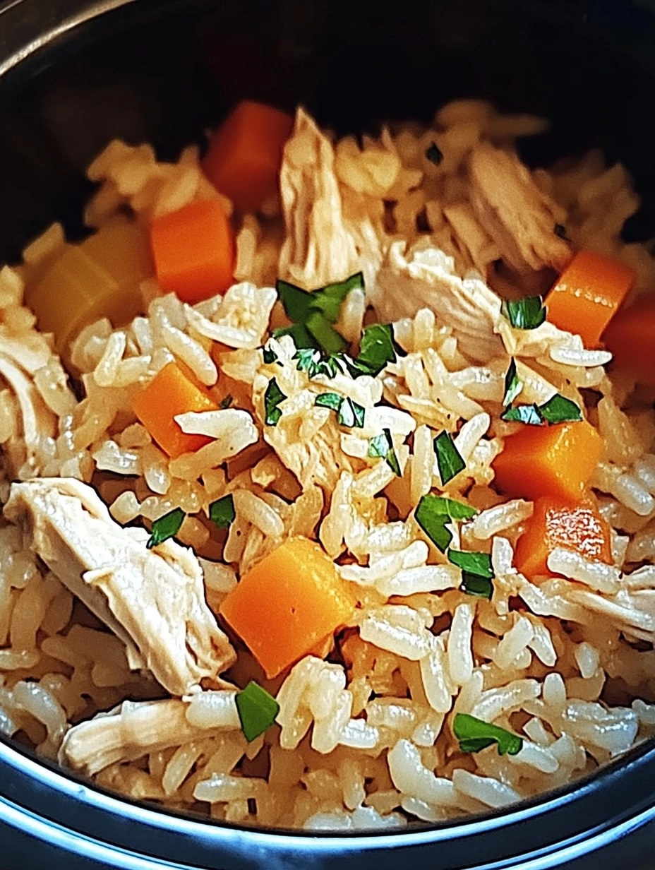 Easy Healthy Crockpot Chicken Rice