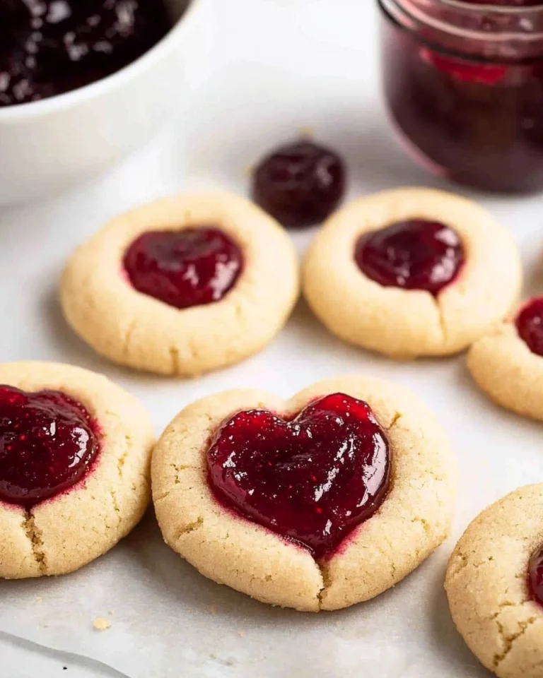 Easy-Jam-Thumbprint-Cookies-with-a-Heart-Shaped-Twist-Recipe