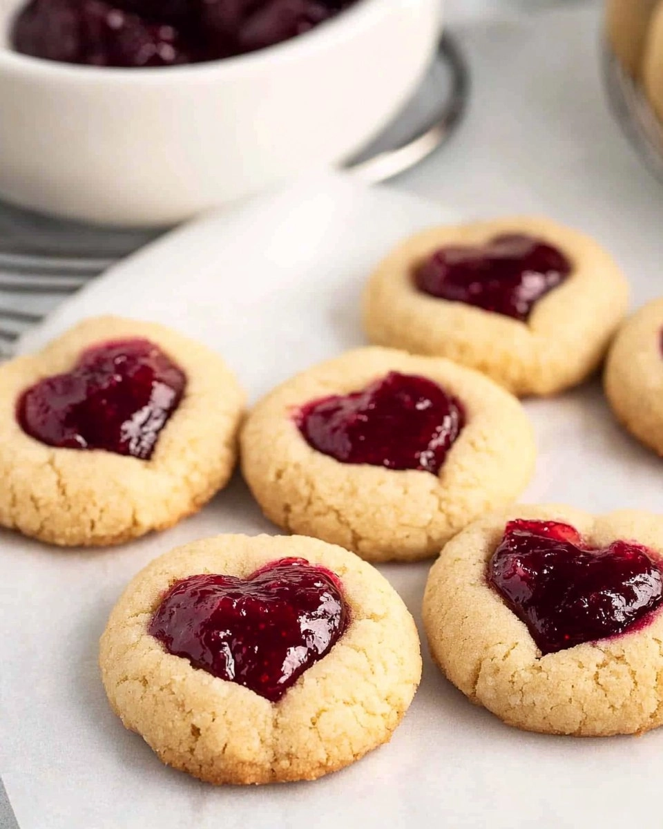 Easy Jam Thumbprint Cookies with a Heart-Shaped Twist