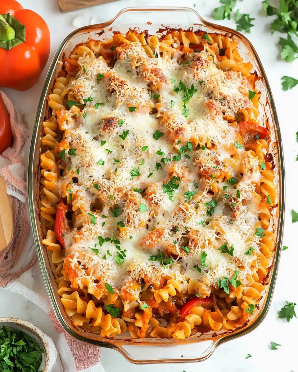 Easy Stuffed Pepper Pasta Bake
