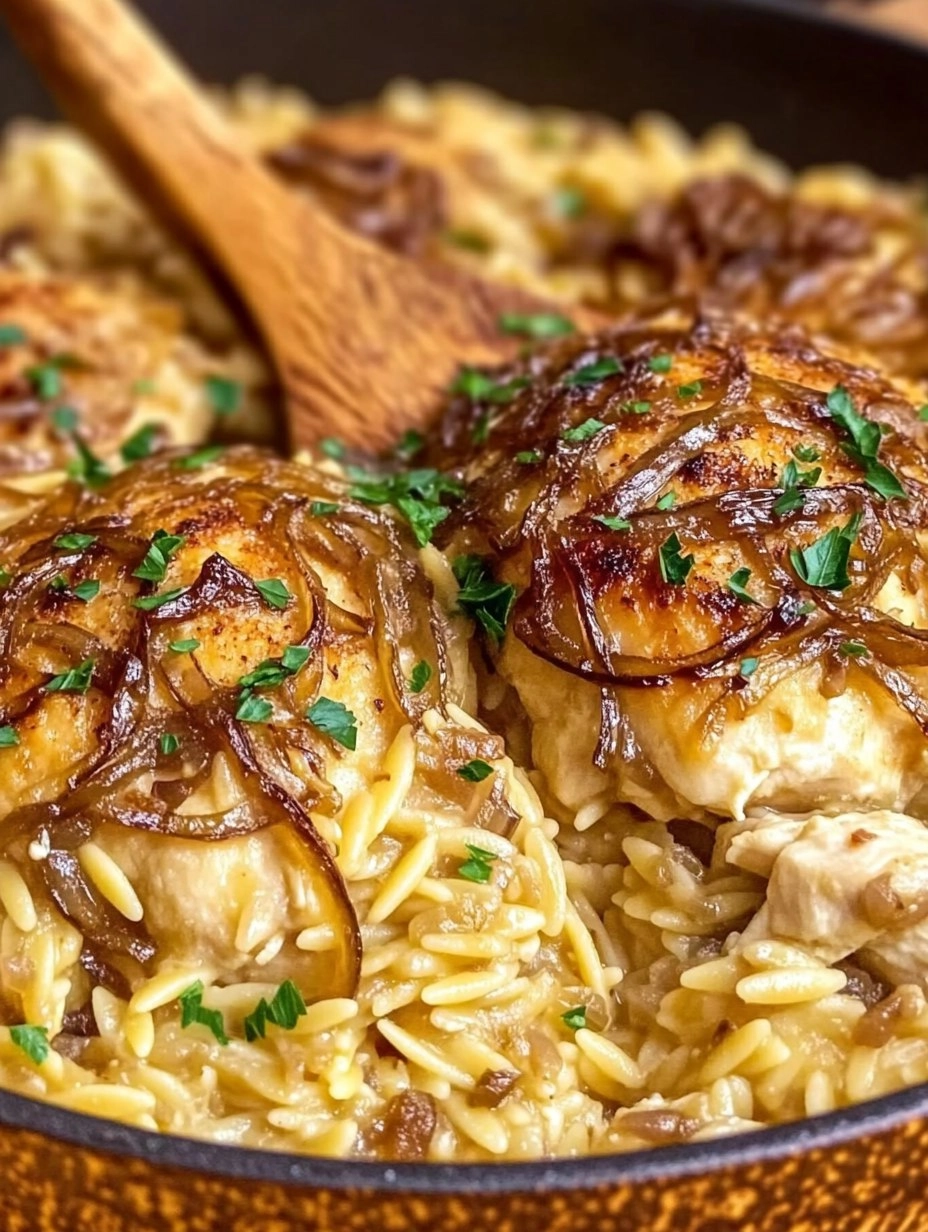 French Onion Chicken Orzo