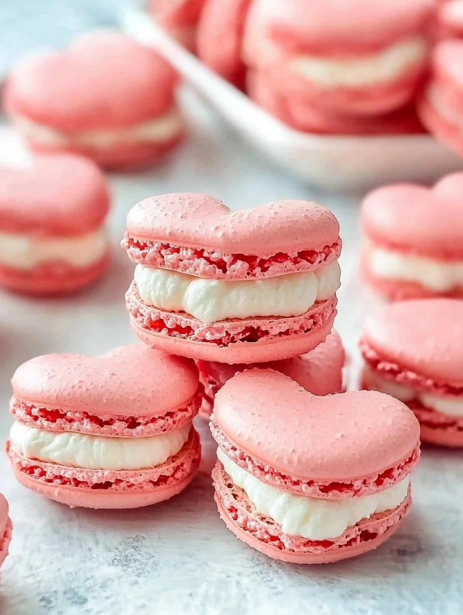 Galentine’s Brunch Foods : Heart-Shaped Macarons