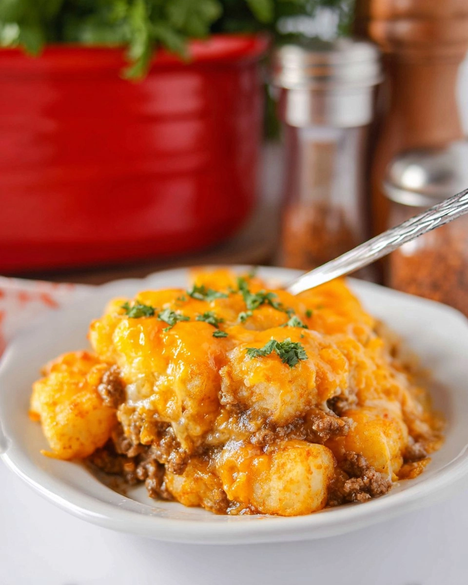 Healthy Crockpot Tater Tot Casserole