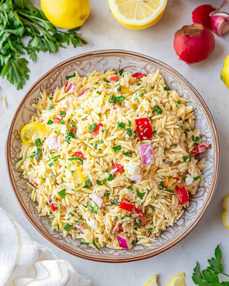 Healthy Easy Orzo Lemon Salad
