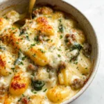 Healthy Pesto Sausage Gnocchi Bake 118 Healthy-Pesto-Sausage-Gnocchi-Bake-Recipe