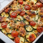 Mediterranean-Chicken-Zucchini-Bake-Recipe