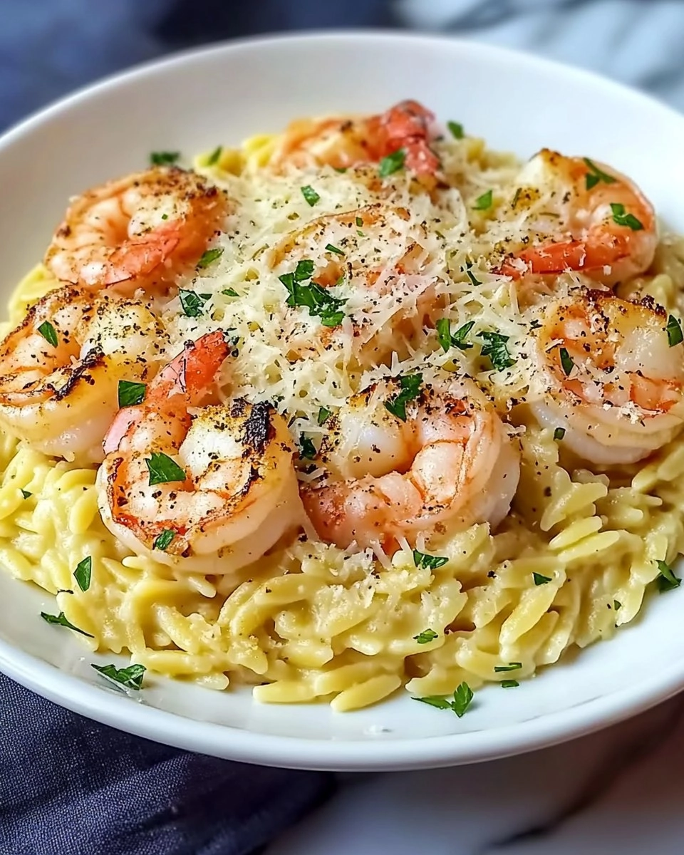Parmesan Orzo with Shrimp