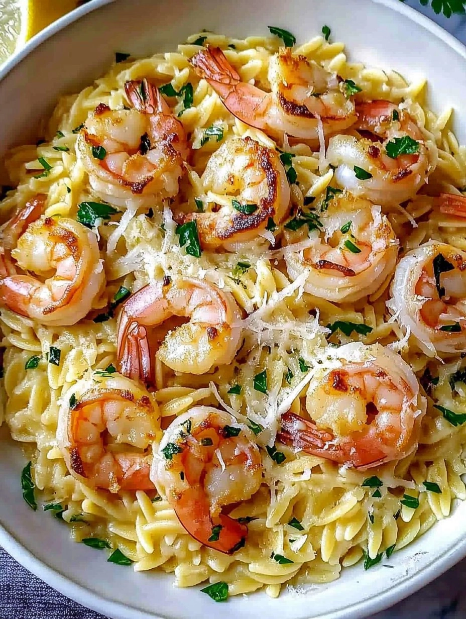 Parmesan Orzo with Shrimp