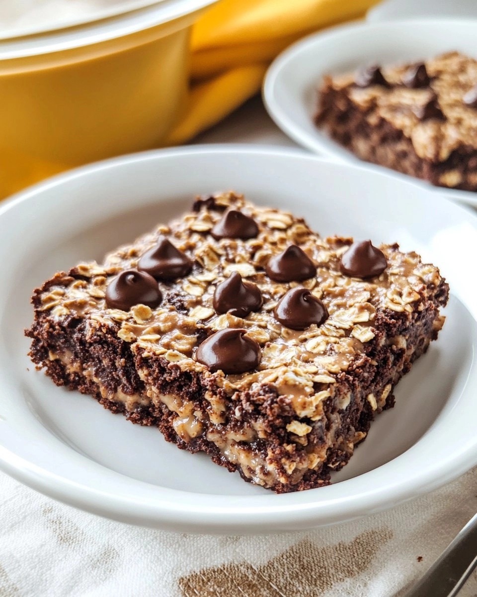 Peanut Butter Brownie Baked Oatmeal