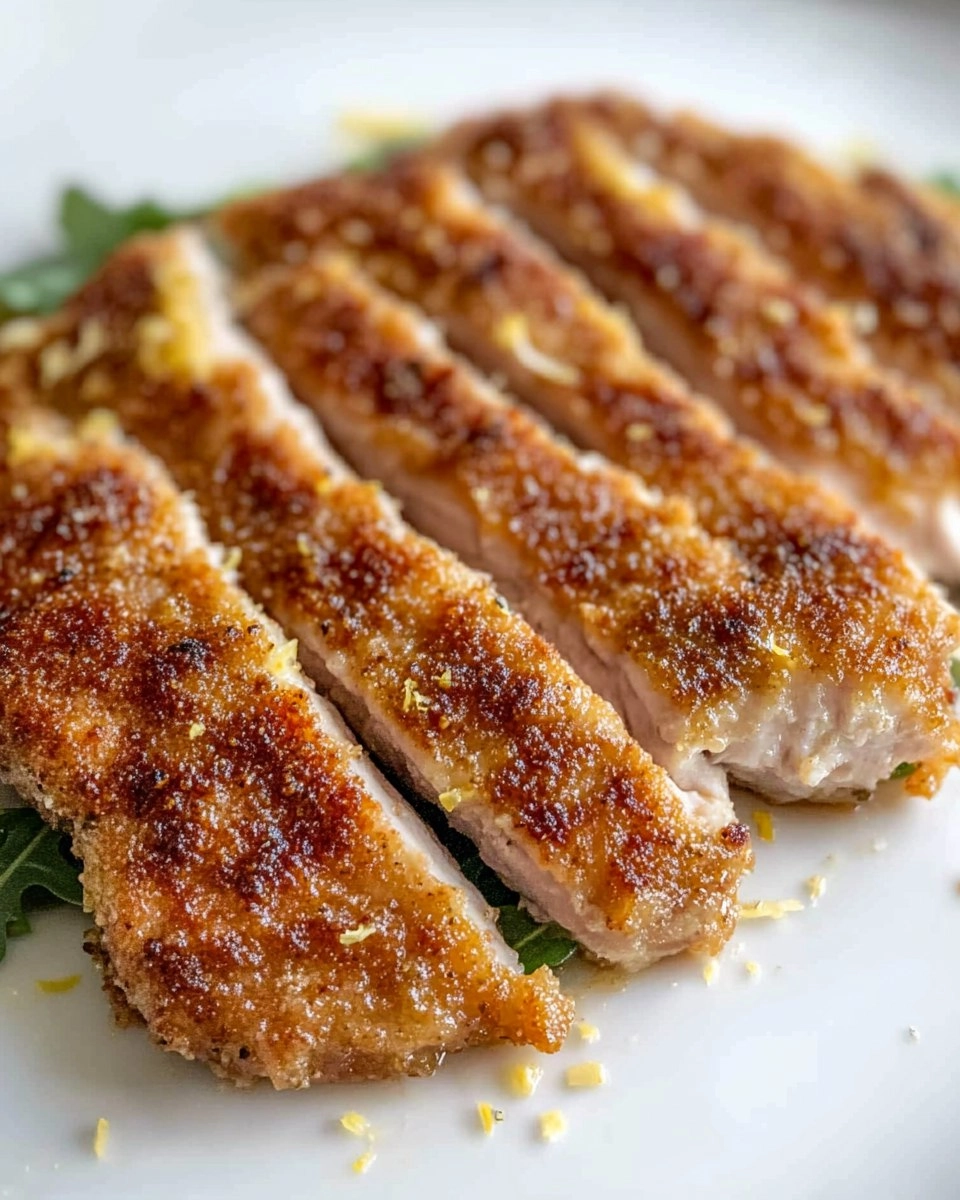 Pork Milanese with Lemon Parmesan Arugula