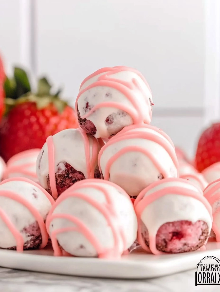 STRAWBERRY SHORTCAKE OREO BALLS