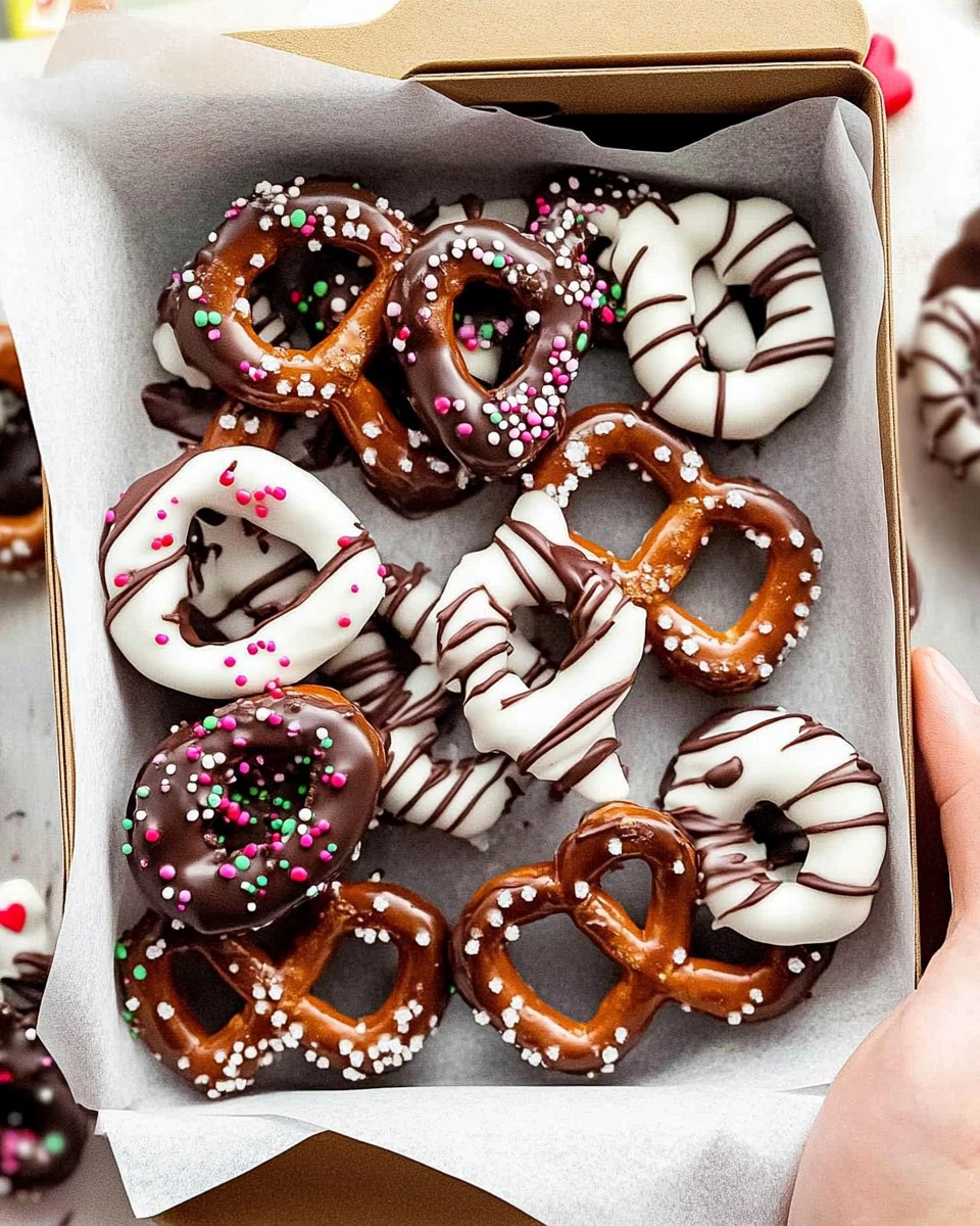 Valentine Chocolate Covered Pretzels for kids