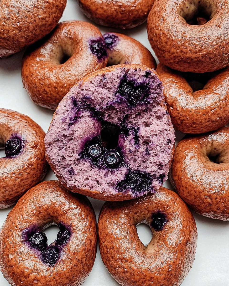 Valentine Homemade Blueberry Bagels (Real Flavor)