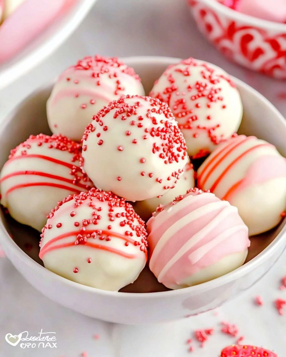 Valentine Strawberry Cake Truffles