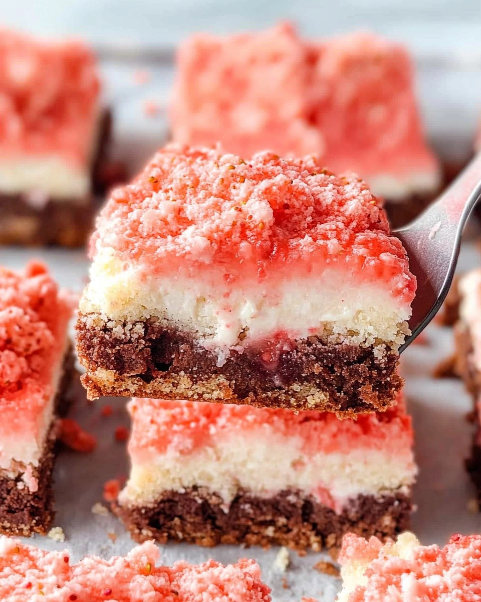 Valentine Strawberry Shortcake Brownies