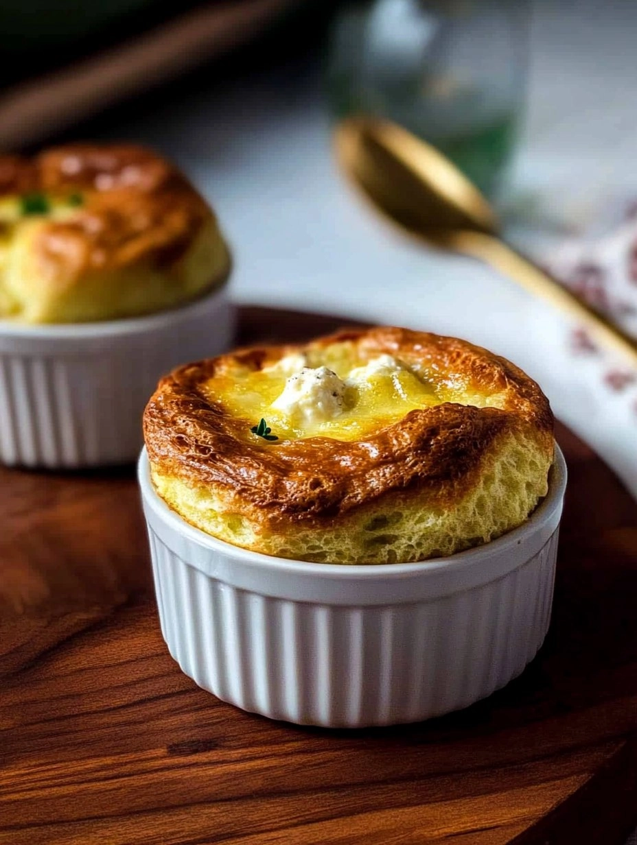 Valentine's Brunch Goat Cheese Soufflés