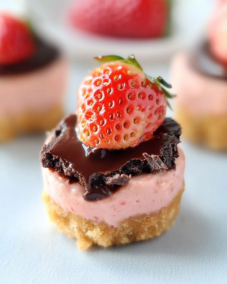 Valentine’s Day Chocolate Strawberry Mini Cheesecakes
