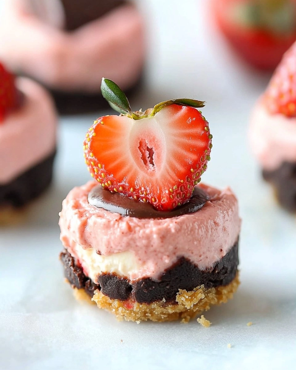 Valentine’s Day Chocolate Strawberry Mini Cheesecakes