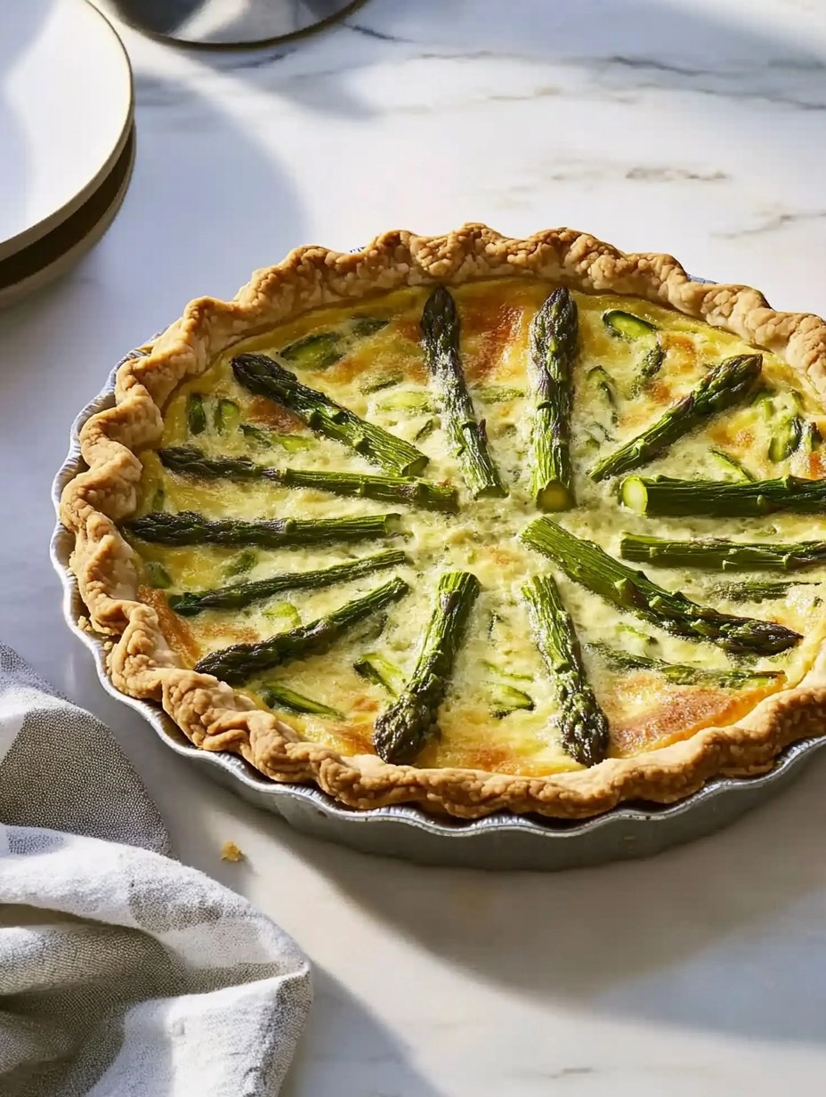 Asparagus and Gruyere Quiche | Easy Spring Breakfast