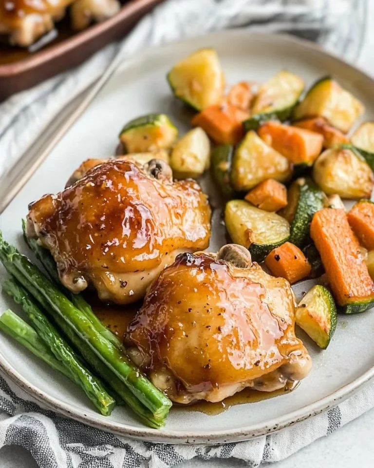 Baked-Honey-Garlic-Chicken-Thighs-with-Veggies-Recipe
