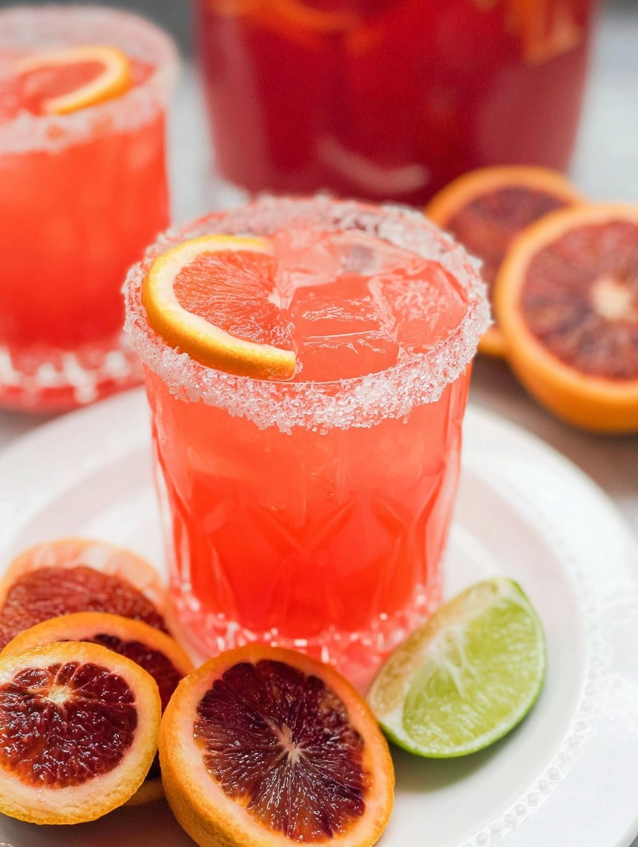 Blood Orange Margarita Pitcher (Easy Big-Batch Citrus Cocktail)