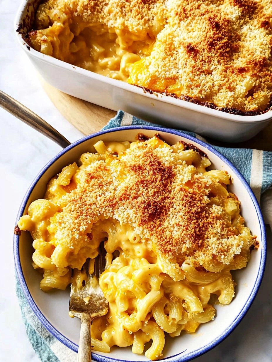 Cheesy Baked Butternut Squash Mac and Cheese