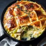 Cozy-Chicken-Pot-Pie-with-Leeks-Thyme-Skillet-Version-Recipe