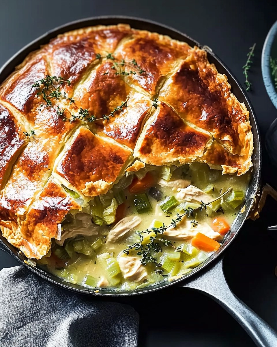Cozy Chicken Pot Pie with Leeks & Thyme (Skillet Version)