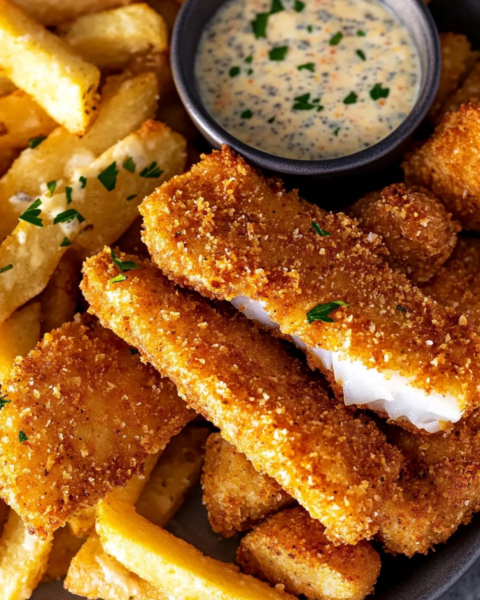 Crispy Baked Fish & Chips with Tartar Sauce 167 Crispy Baked Fish & Chips with Tartar Sauce