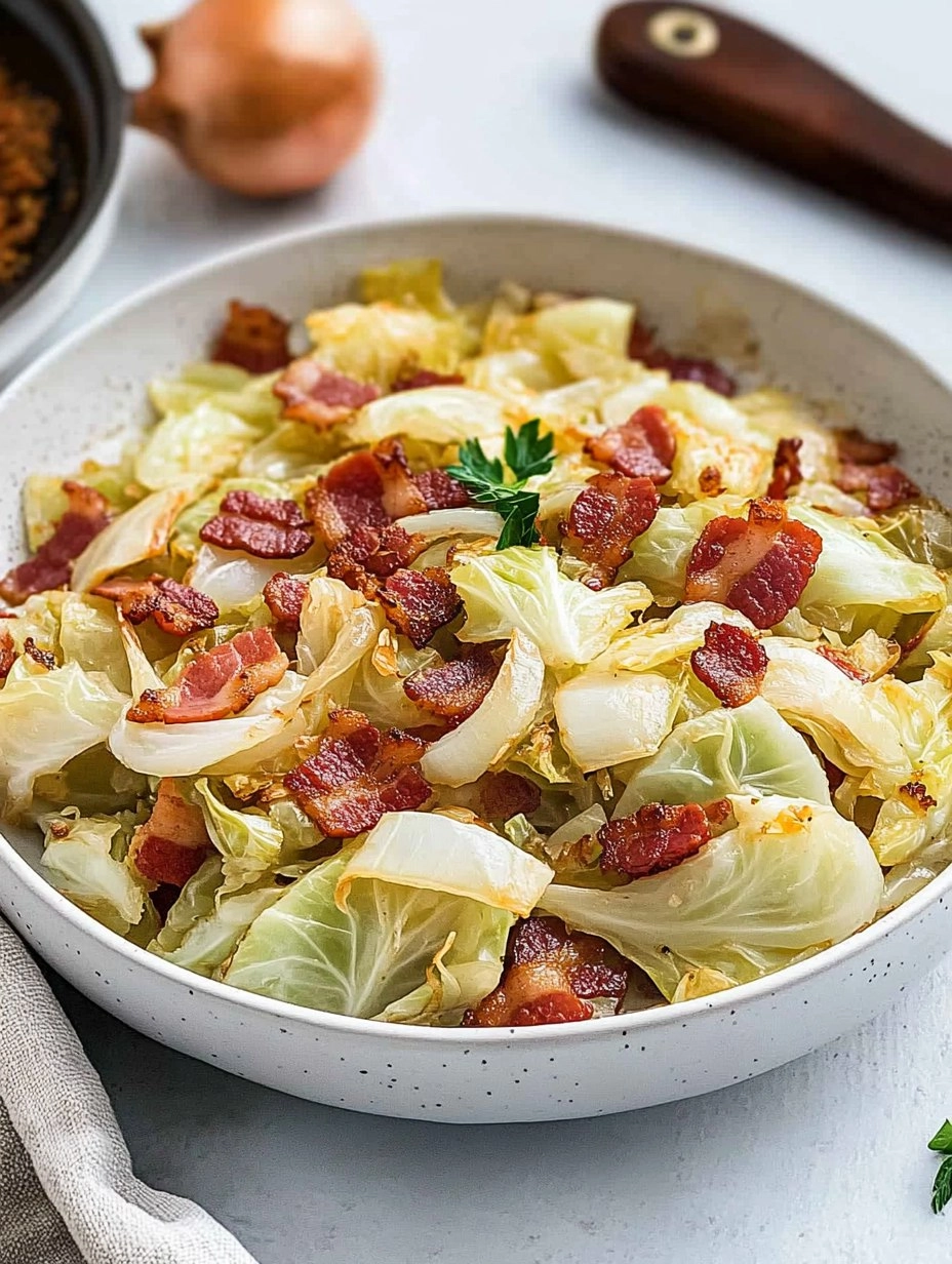 Crispy Pan-Fried Cabbage with Bacon & Onions 61 Crispy Pan-Fried Cabbage with Bacon & Onions